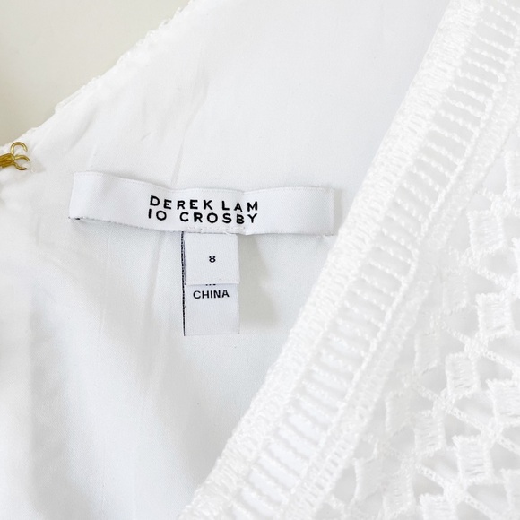 Derek Lam 10 Crosby V-Neck Sleeveless Pieces Lace Dress - Picture 4 of 15